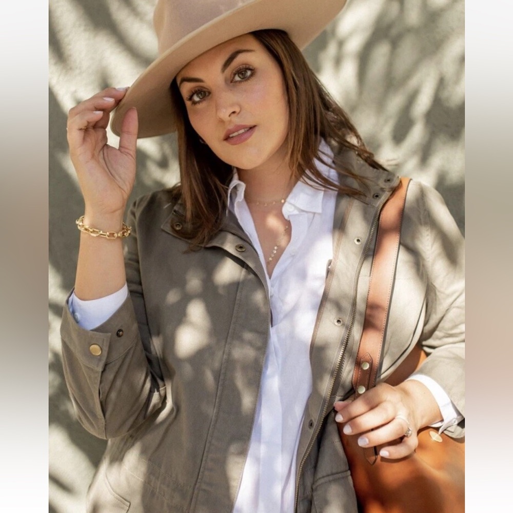 Ryllace Organic Cotton Classic Olive Utility Jacket for Women, new without tags - Picture 8 of 10